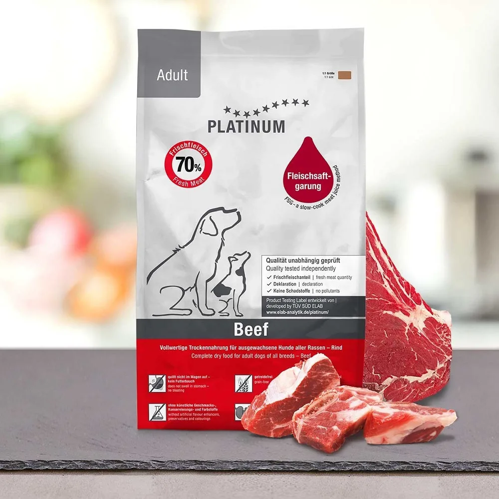 Platinum Pet Food & Care Adult Beef & Potato 5kg Ξηρά Τροφή χωρίς Σιτηρά & Γλουτένη για Ενήλικους Στειρωμένους Σκύλους με Μοσχάρι και Πατάτες - Image 1