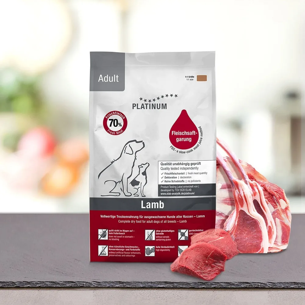 Platinum Pet Food & Care Dry Dog Food 1.5kg Ξηρά Τροφή χωρίς Γλουτένη για Ενήλικους Στειρωμένους Σκύλους με Αρνί και Ρύζι - Image 1