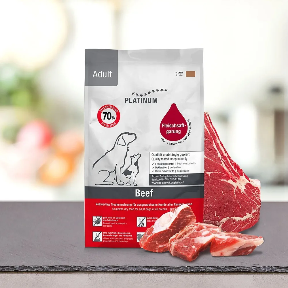 Platinum Pet Food & Care Adult Beef & Potato 1.5kg Ξηρά Τροφή χωρίς Σιτηρά & Γλουτένη για Ενήλικους Στειρωμένους Σκύλους με Μοσχάρι και Πατάτες - Image 1
