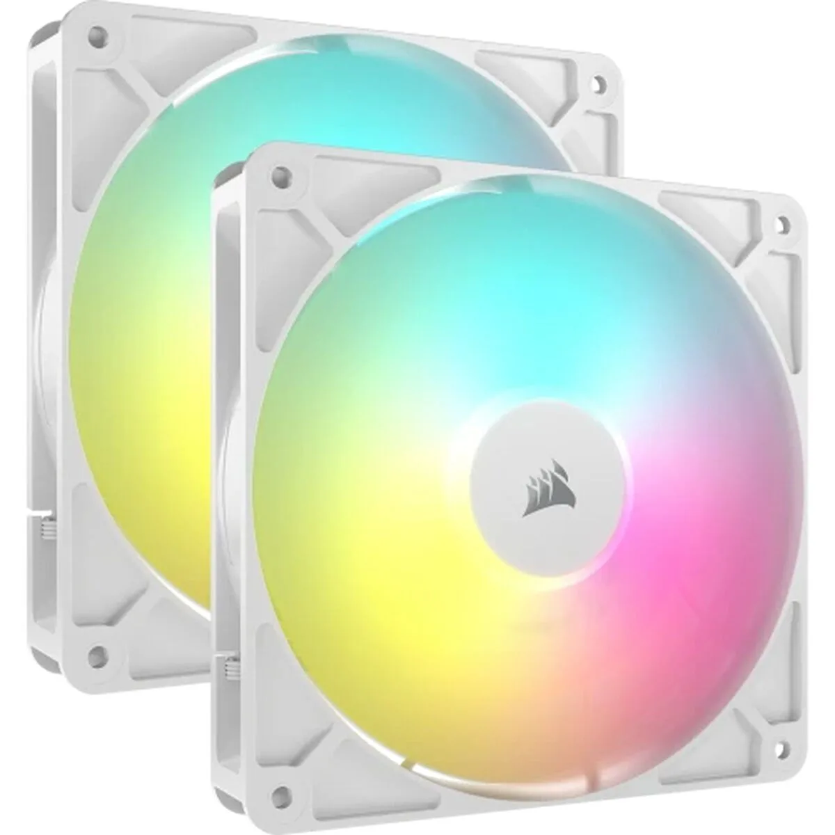 Corsair RS140 Case Fan με ARGB Φωτισμό και Σύνδεση 4-Pin PWM 2τμχ Λευκό - Image 1