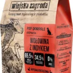 Wiejska Zagroda 9kg Ξηρά Τροφή χωρίς Σιτηρά & Γλουτένη για Ενήλικους Σκύλους Μεγαλόσωμων Φυλών με Βοδινό και Γαλοπούλα