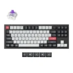Keychron Q3 HE QMK Q3H-M1 Ασύρματο Gaming Μηχανικό Πληκτρολόγιο Tenkeyless με Gateron Double-Rail Magnetic Nebula διακόπτες και RGB φωτισμό (Αγγλικό US) Carbon Black