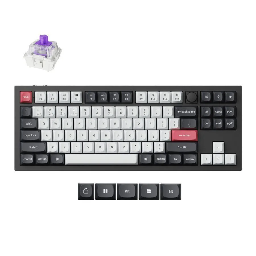 Keychron Q3 HE QMK Q3H-M1 Ασύρματο Gaming Μηχανικό Πληκτρολόγιο Tenkeyless με Gateron Double-Rail Magnetic Nebula διακόπτες και RGB φωτισμό (Αγγλικό US) Carbon Black - Image 1