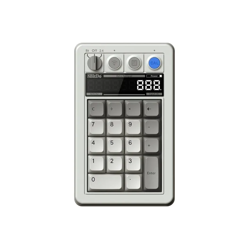 20241107120515_8bitdo_keycap 8Bitdo Ασύρματο Bluetooth Αριθμητικό Πληκτρολόγιο Λευκό - Image 1