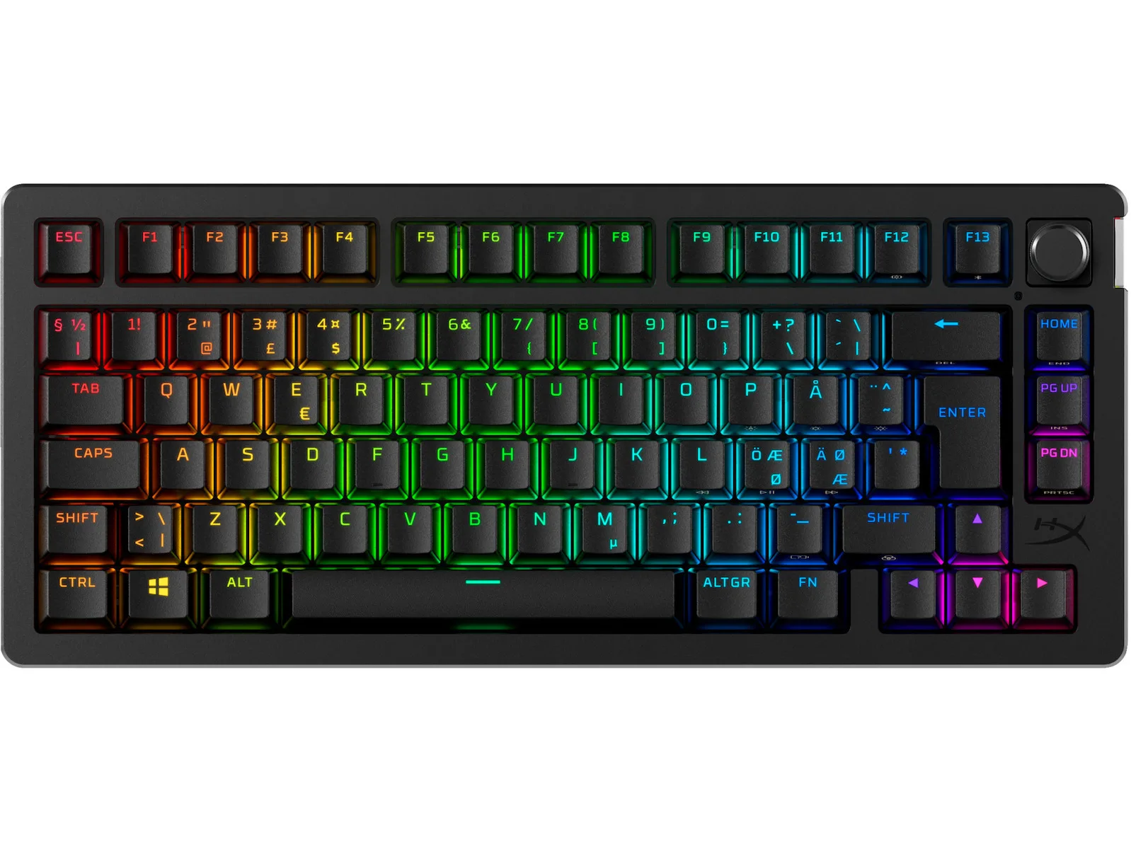 HyperX Alloy Rise 75 Ασύρματο Gaming Μηχανικό Πληκτρολόγιο με RGB φωτισμό (Αγγλικό US) - Image 1
