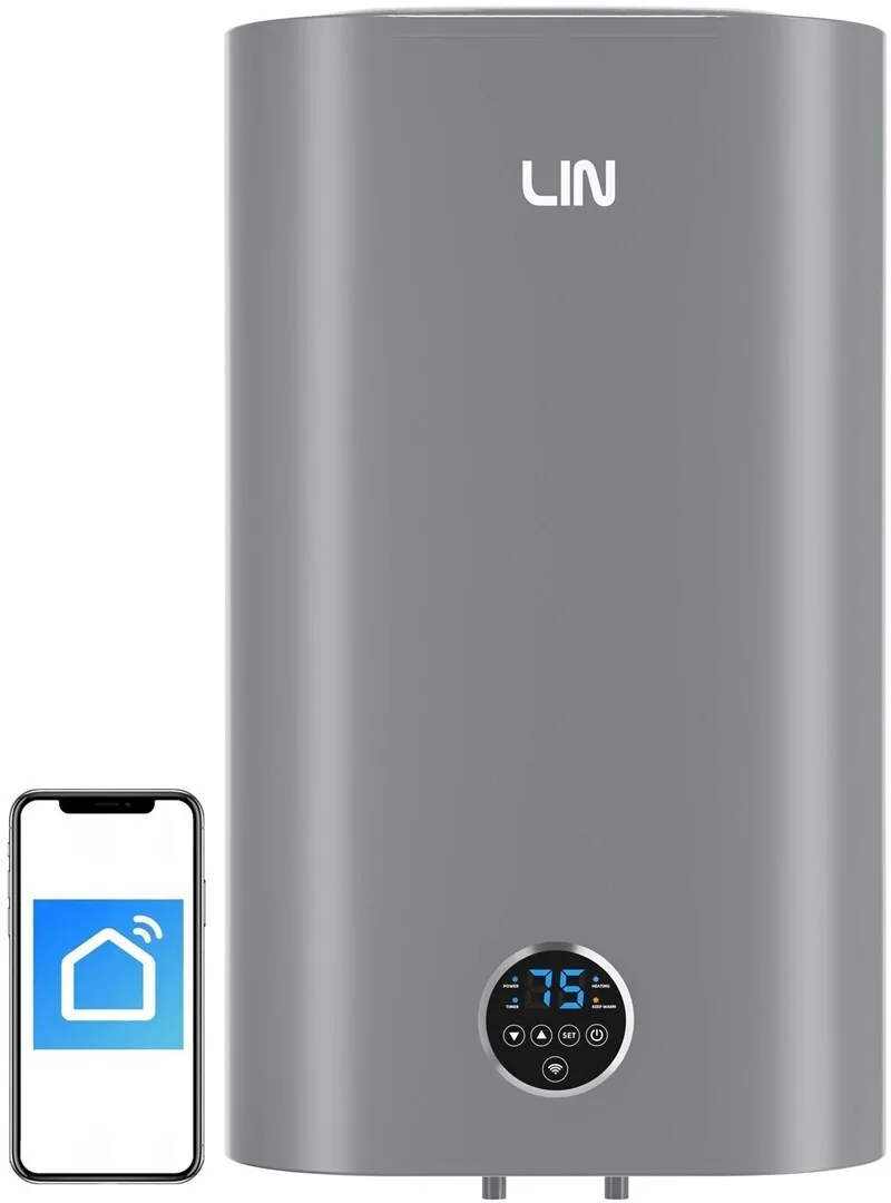 20241108133135_lin_ilektrompoiler_80lt_glass_katheto_2kw Lin Ηλεκτρομπόιλερ 80lt Glass Κάθετο 2kW με Wi-Fi - Image 1