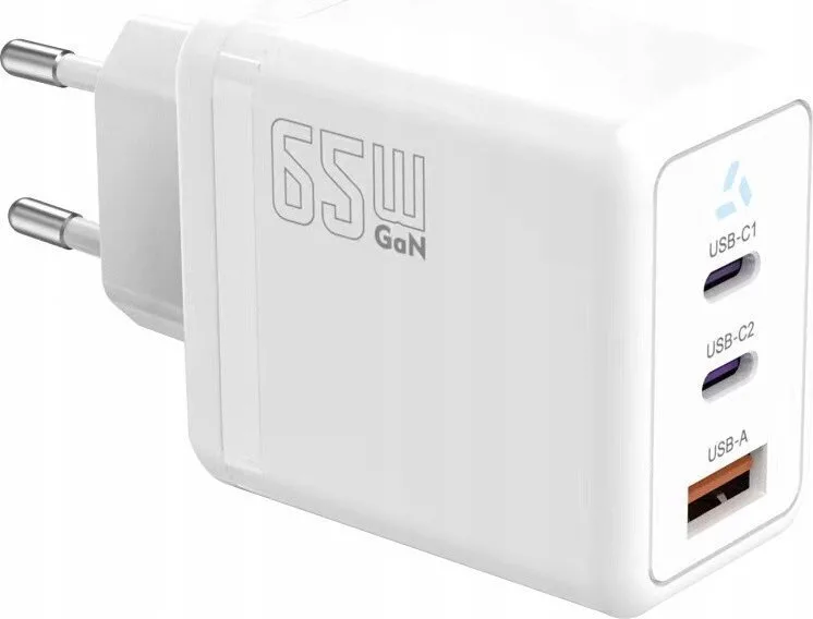 TB Print Φορτιστής Χωρίς Καλώδιο GaN 65W Power Delivery Λευκός (AZTBXUL3USB65WW) - Image 1