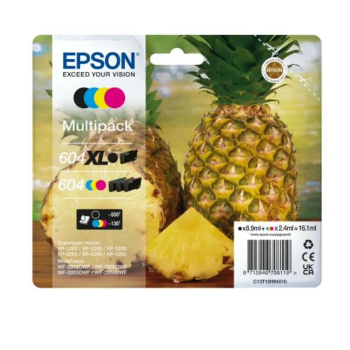 Epson 604XL Γνήσιο Πακέτο 4 Μελανιών Εκτυπωτή InkJet Πολλαπλό (Color) (C13T10H94020) - Image 1