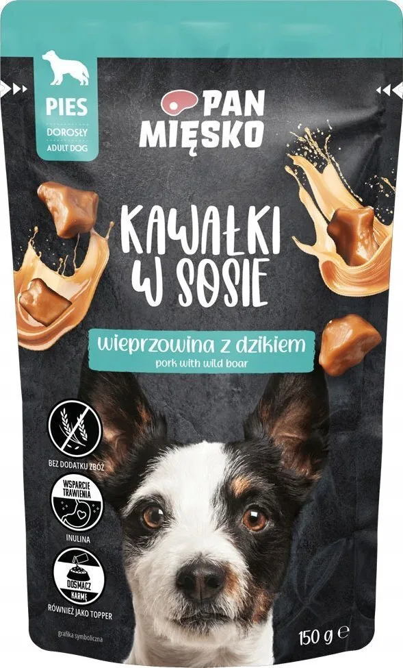20241125120031_pan_miesko_ygri_trofi_skylou_me_choirino_choris_glouteni_150gr Pan Miesko Υγρή Τροφή Σκύλων σε Φακελάκι με Χοιρινό χωρίς Σιτηρά & Γλουτένη 150gr - Image 1