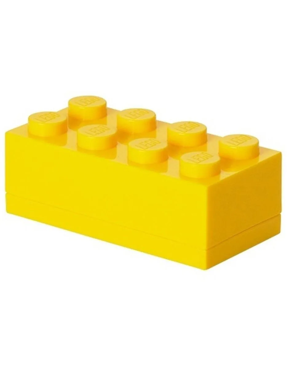 Room Copenhagen Lego Mini Box 8 Πλαστικό Παιδικό Δοχείο Φαγητού Κίτρινο 9.2 x 4.6 x 4.3εκ. RC40121732 - Image 1