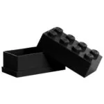 LEGO Mini Πλαστικό Παιδικό Δοχείο Φαγητού Μαύρο 40121733
