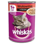 Whiskas Υγρή Τροφή για Ηλικιωμένες Γάτες σε Κονσέρβα με Βοδινό 400gr S9105605