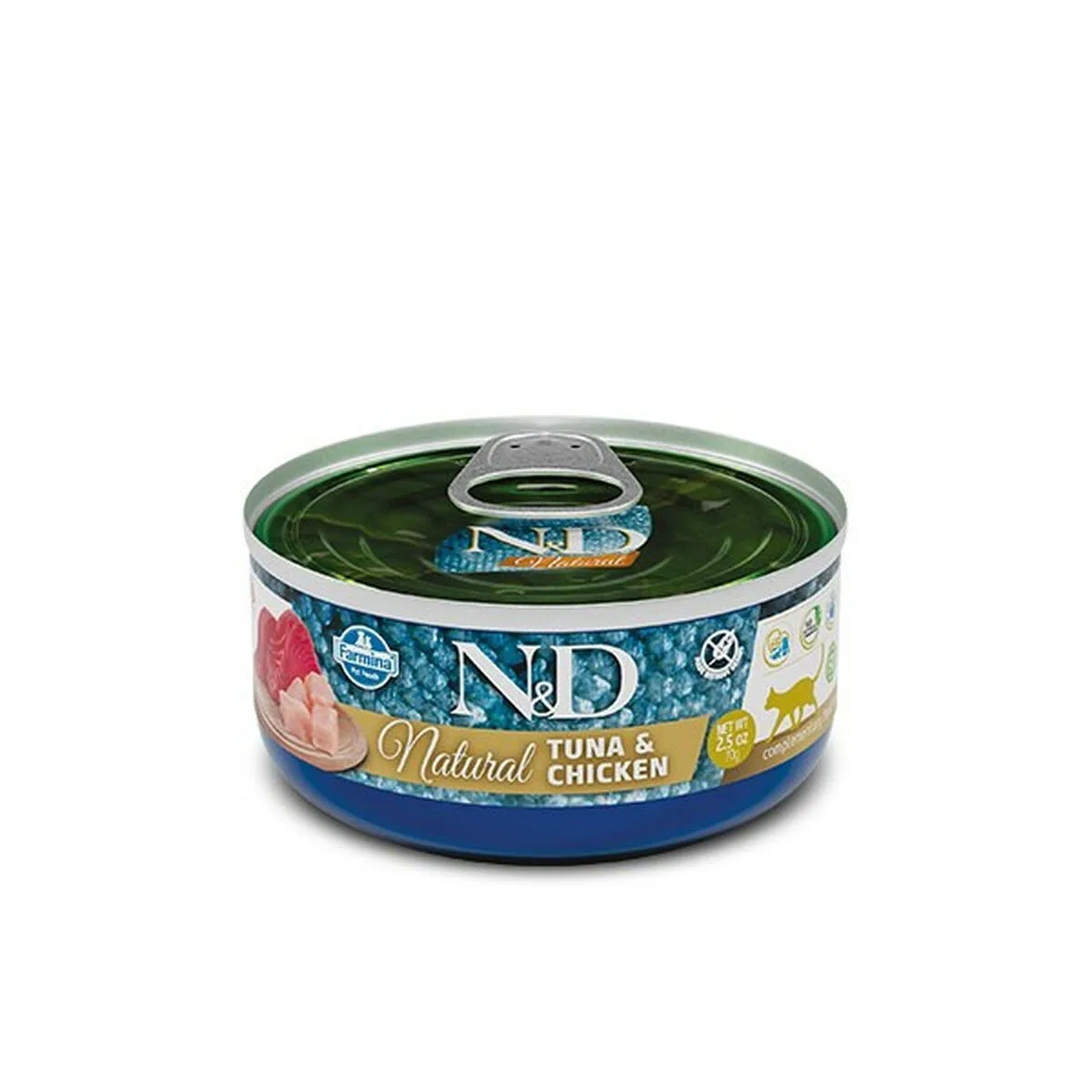 Farmina N&D Natural Υγρή Τροφή για Ενήλικες Γάτες σε Κονσέρβα με Κοτόπουλο και Τόνο χωρίς Γλουτένη 140gr PND140065 - Image 1