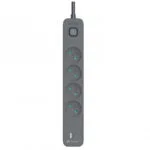 Tracer Πολύπριζο Aσφαλείας 4 Θέσεων με 1 USB-A, 1 USB-C και Καλώδιο 1.5m Γκρι TRALIS47026