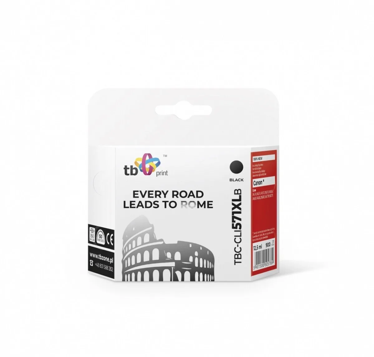 TB Print Συμβατό Μελάνι Εκτυπωτή InkJet Canon CLI-571XL Μαύρο 1τμχ TBC-CLI571XLB - Image 1