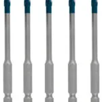 Bosch Expert HEX-9 HardCeramic Σετ 5 Τρυπάνια με Εξάγωνο Στέλεχος για Γυαλί και Πλακίδια 2608900598