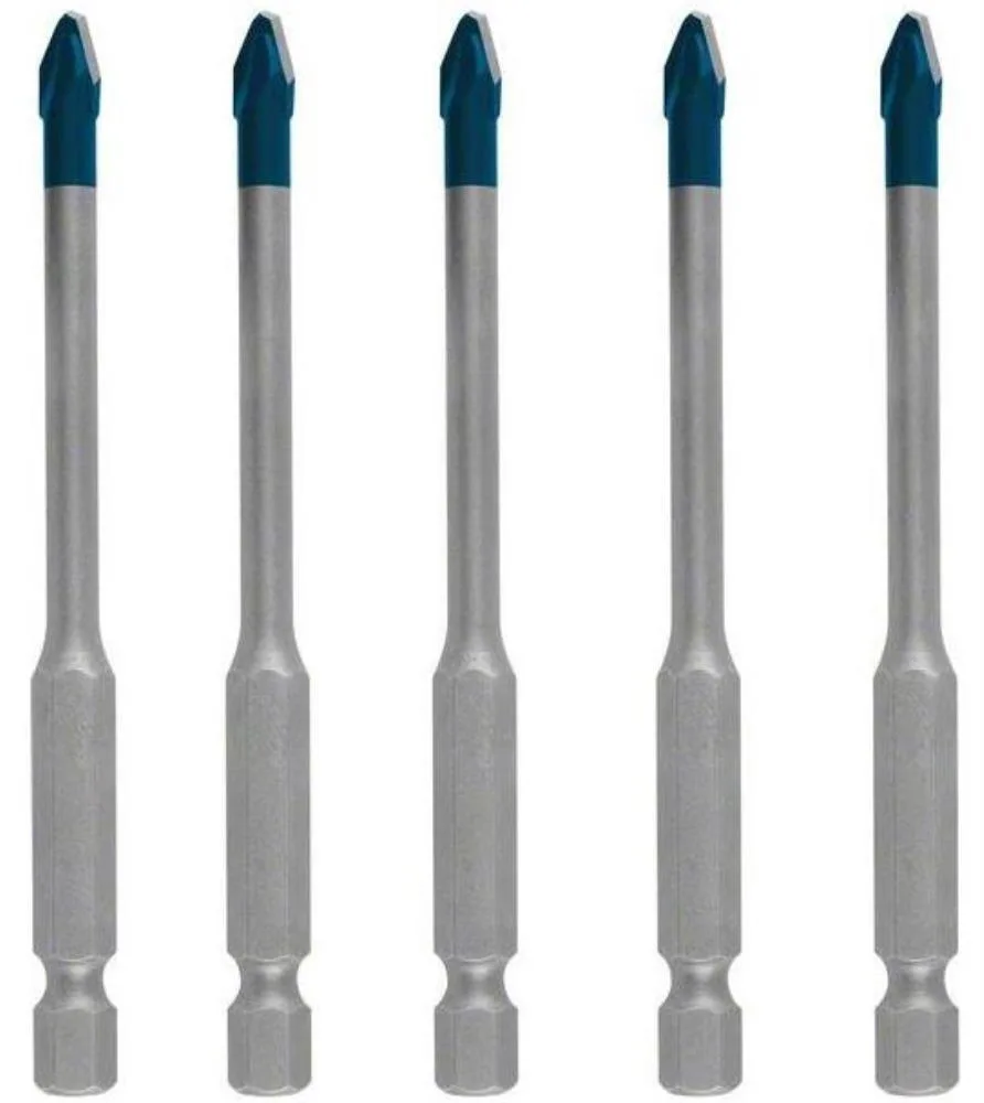 Bosch Expert HEX-9 HardCeramic Σετ 5 Τρυπάνια με Εξάγωνο Στέλεχος για Γυαλί και Πλακίδια 2608900598 - Image 1