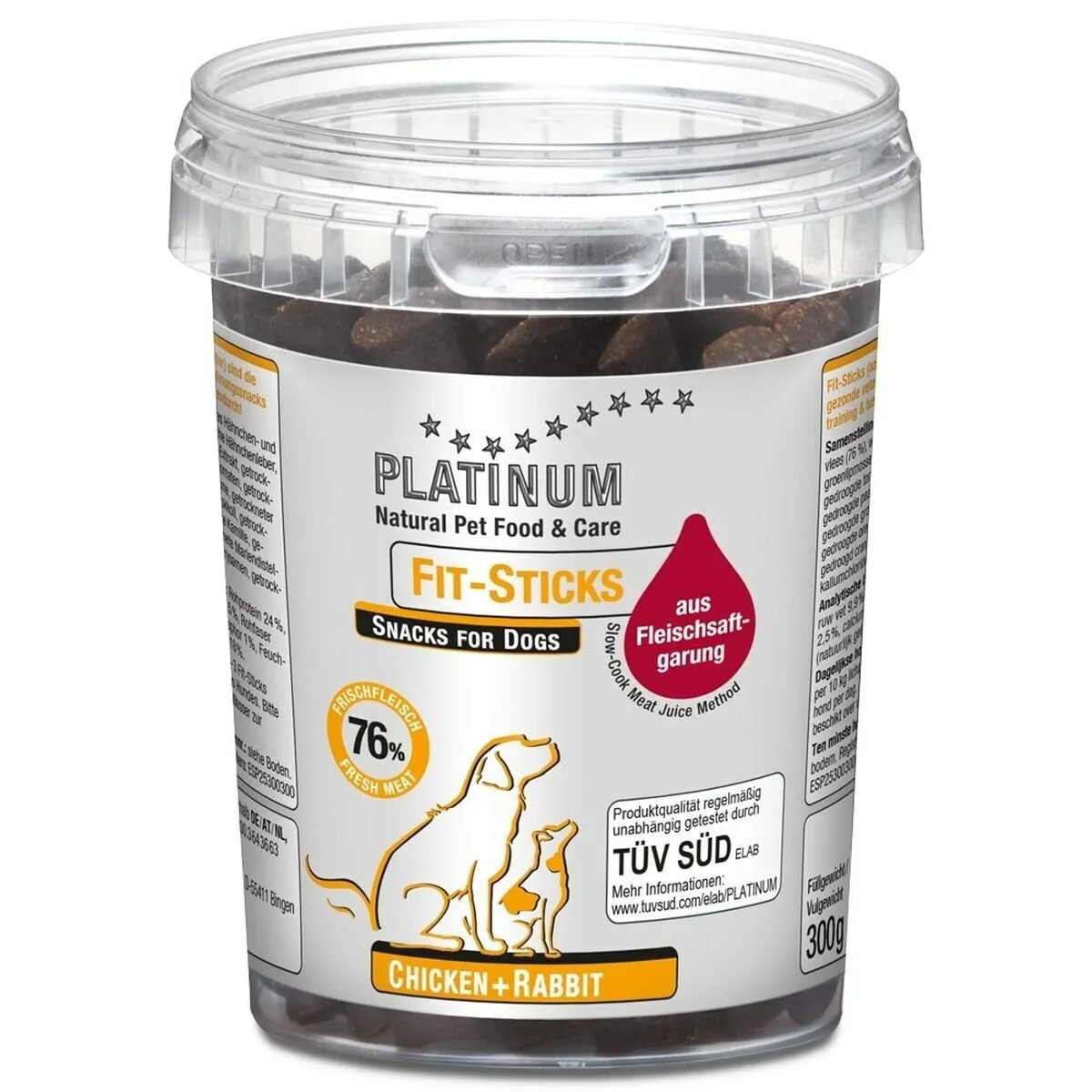 Platinum Pet Food & Care Fit-Sticks Chicken & Rabbit Λιχουδιές Σκύλου με Κοτόπουλο 300gr - Image 1