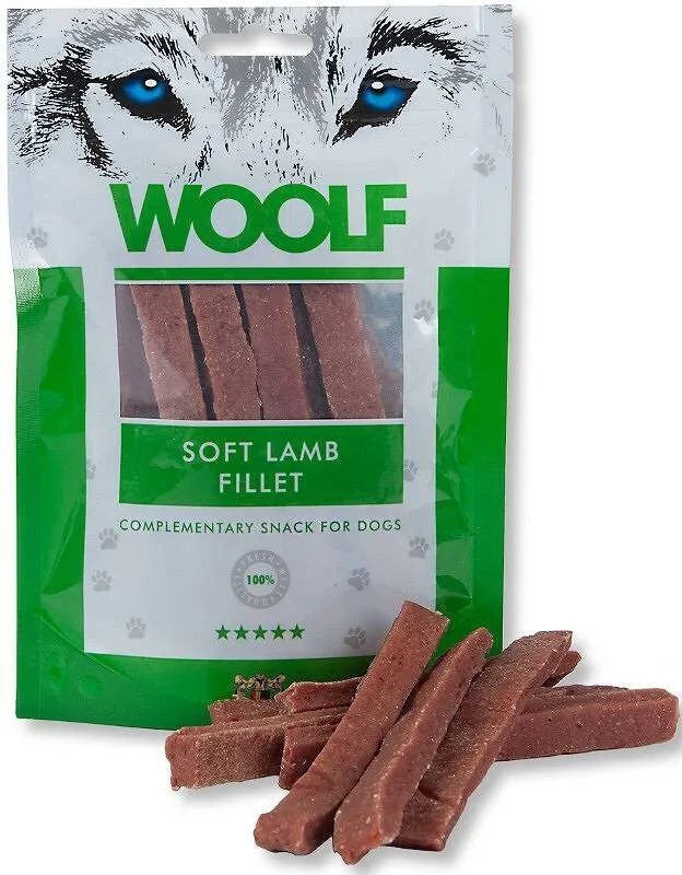 Woolf Snacks Soft Fillet Λιχουδιές Σκύλου χωρίς Σιτηρά & Γλουτένη με Αρνί 100gr - Image 1