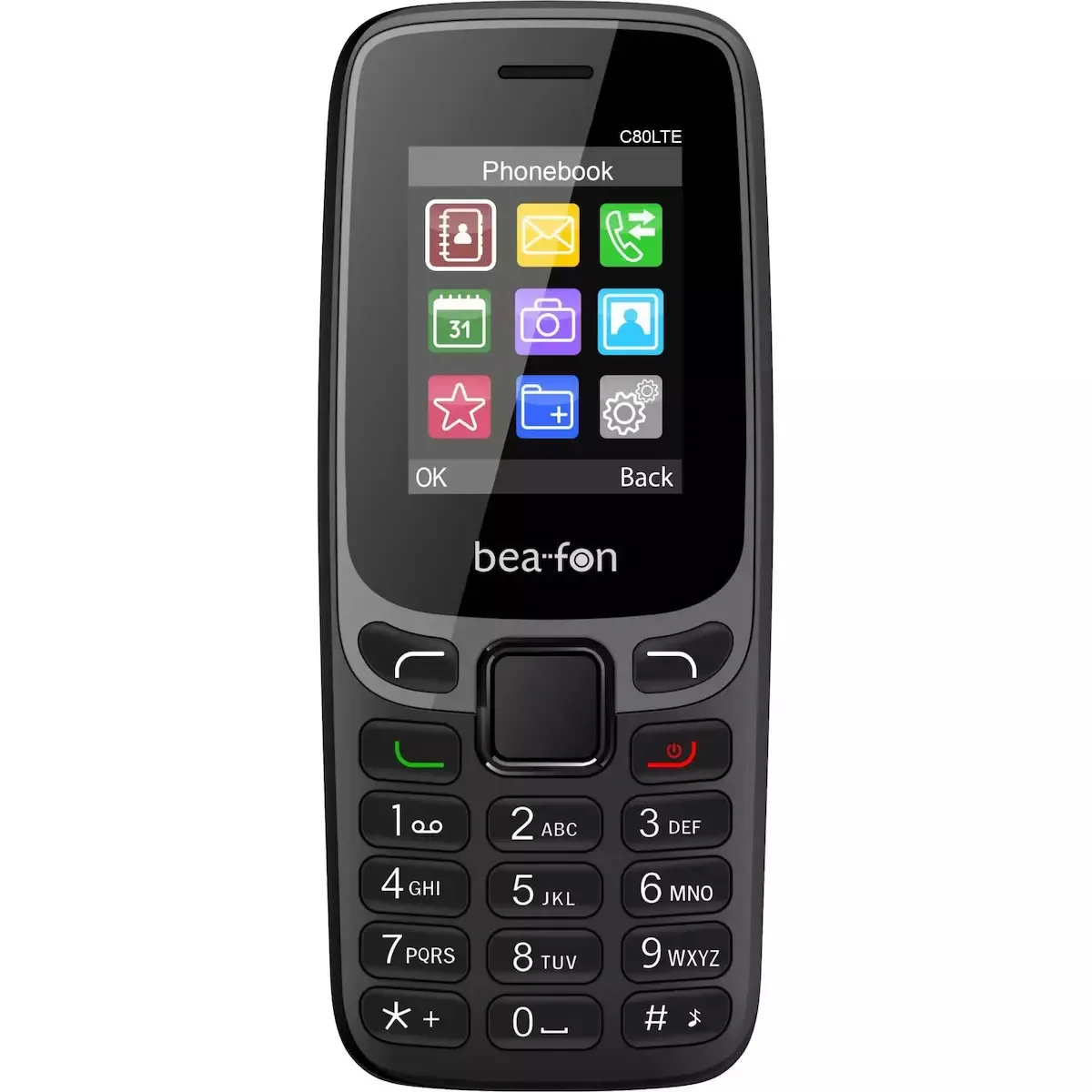 Bea-fon C80 LTE Dual SIM Κινητό με Κουμπιά Μαύρο - Image 1