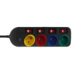 Maclean Energy Πολύπριζο 4 Θέσεων με 2 USB-A, USB-C και Καλώδιο 1.5m MCE508 B