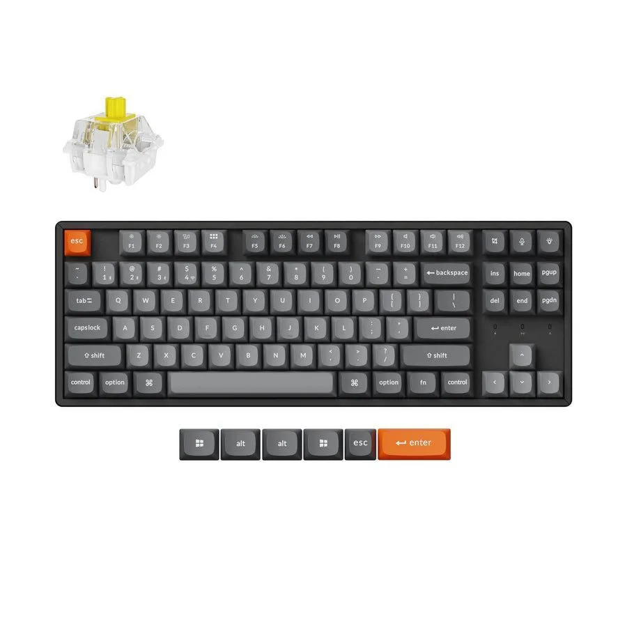 Keychron K8 Max K8M-J4 Ασύρματο Gaming Μηχανικό Πληκτρολόγιο Tenkeyless με Keychron Super Banana διακόπτες και RGB φωτισμό (Αγγλικό US) - Image 1