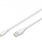 Digitus USB 2.0 Cable USB-C male - USB-A / USB-C 60W Λευκό 0.5m AK-300340-005-W