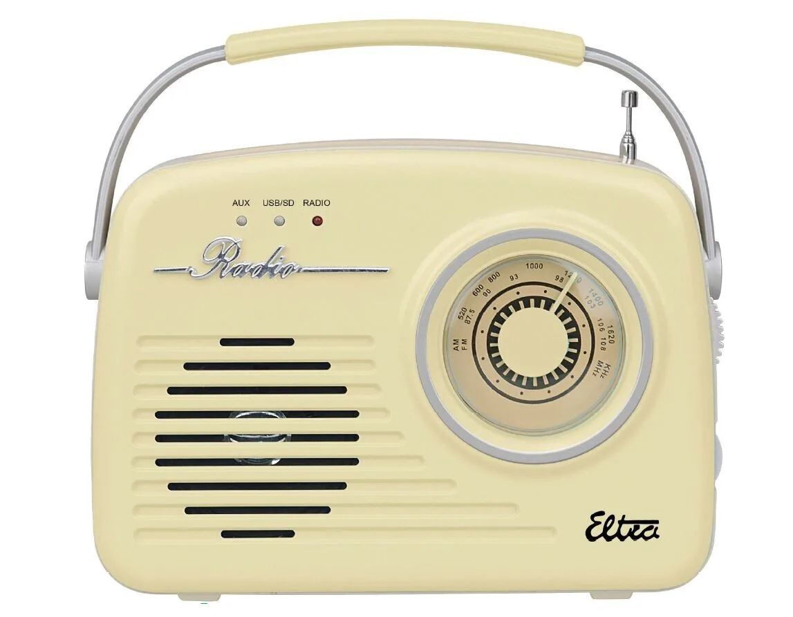 Eltra Luiza Retro Sp-11 Retro Φορητό Ραδιόφωνο Μπαταρίας με USB Μπεζ - Image 1
