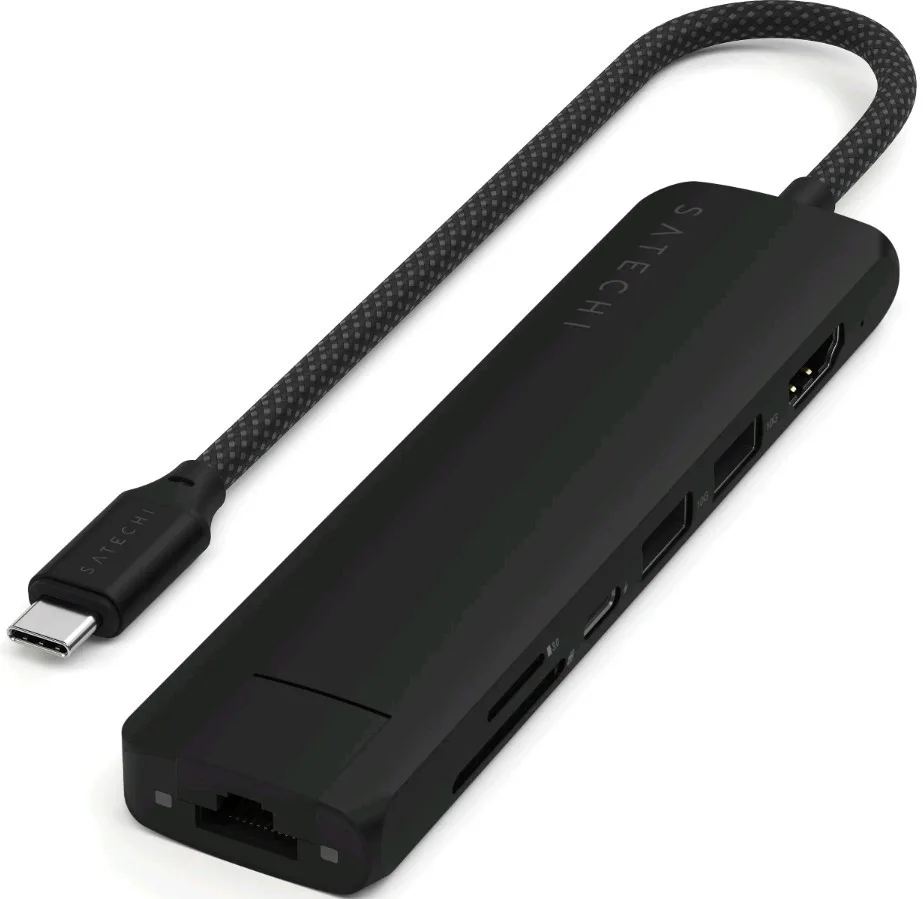 20241210151803_satechi_usb_c_docking_station_me_hdmi_4k_pd_ethernet_mayro_st_p7sk Satechi USB-C Docking Station με HDMI 4K PD Ethernet Μαύρο (ST-P7SK) - Image 1