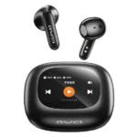 Awei TP97 In-ear Bluetooth Handsfree Ακουστικά με Θήκη Φόρτισης Μαύρα