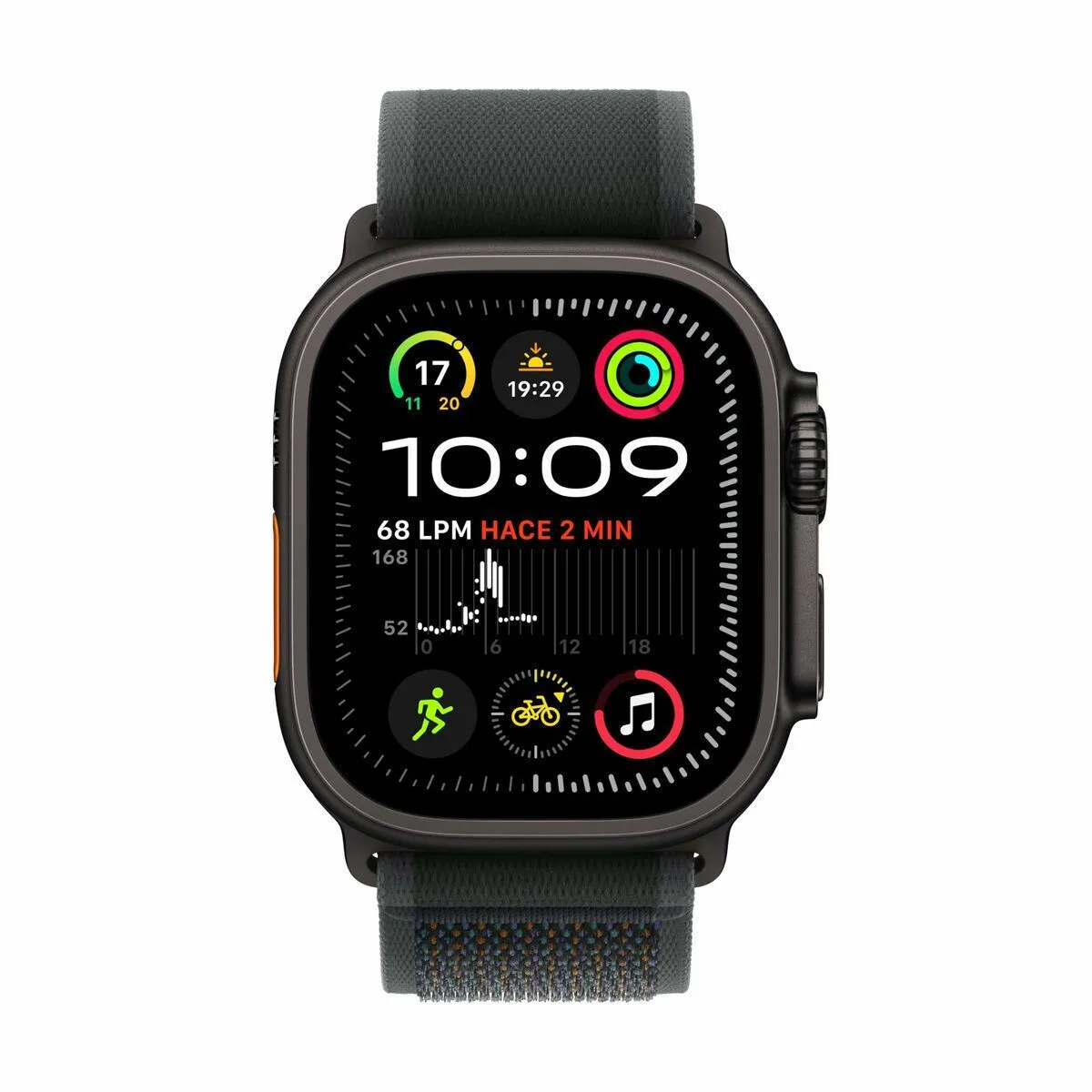 Apple Watch Ultra 2 2024 Titanium 49mm Αδιάβροχο με eSIM και Παλμογράφο (Black με Black Trail Loop - S/M) - Image 1