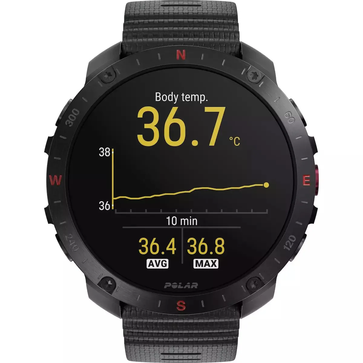 Polar Grit X2 Pro Stainless Steel 49mm Αδιάβροχο Smartwatch με Παλμογράφο (S/L Black Silicone Strap) - Image 1