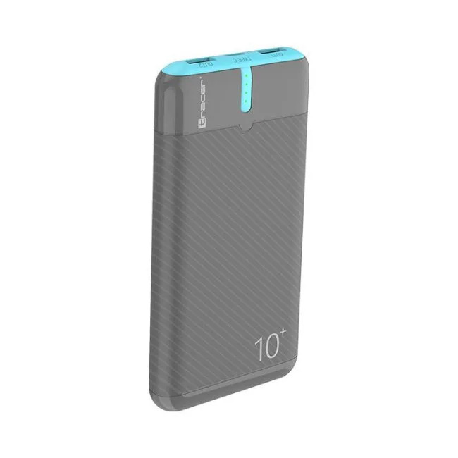 Tracer EnerGo Power Bank 10000mAh με 2 Θύρες USB-A και Θύρα USB-C Gray Blue - Image 1