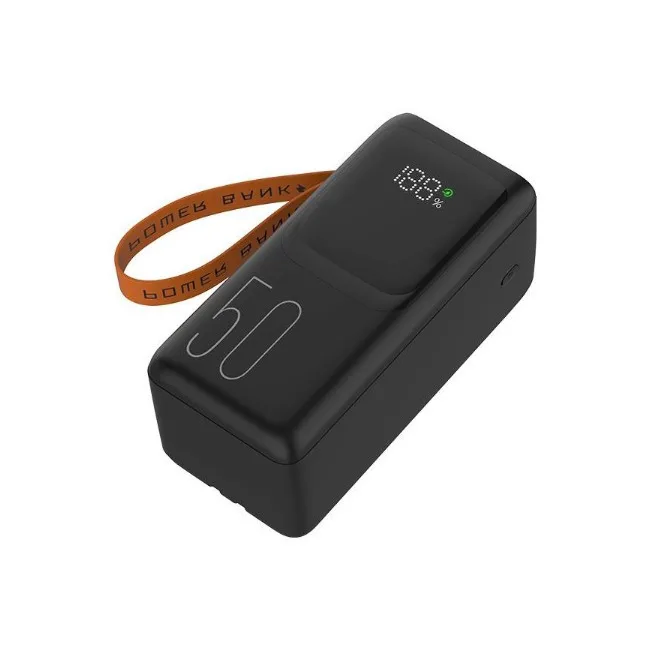 Tracer Vouge5 Power Bank 50000mAh 22.5W με 2 Θύρες USB-A και Θύρα USB-C Μαύρο - Image 1