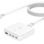 Tucano Βάση Φόρτισης GaN με Θύρα USB-A και 3 Θύρες USB-C 100W σε Λευκό χρώμα
