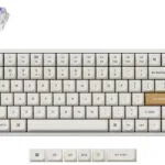 Keychron K2 HE K2H-Q1 Ασύρματο Gaming Μηχανικό Πληκτρολόγιο 75% με Gateron Double-Rail Magnetic Nebula διακόπτες και RGB φωτισμό (Αγγλικό US) Λευκό Special Wood Edition