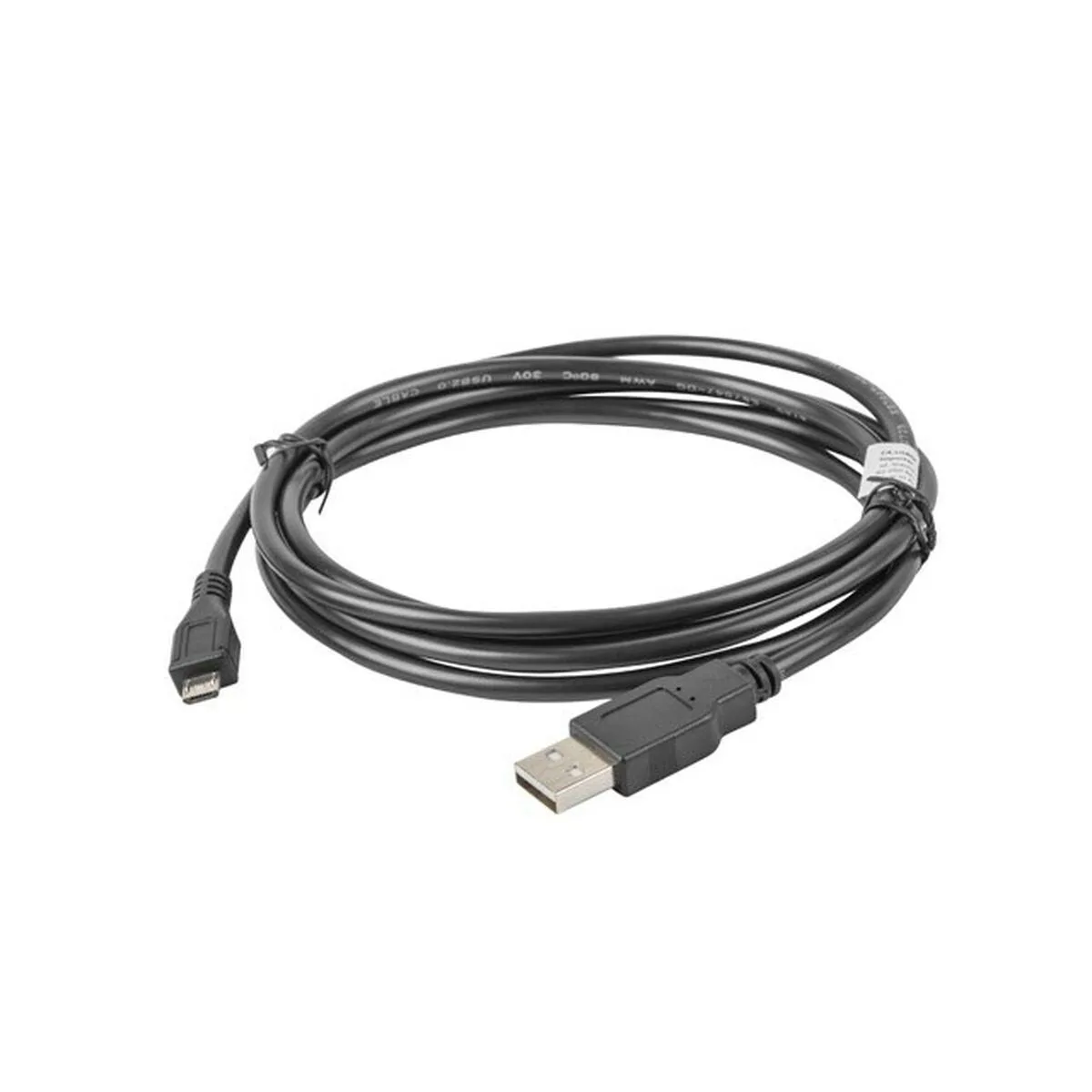 Lanberg Regular USB 2.0 to micro USB Cable Μαύρο 1.8m (CA-USBM-10CC-0018-BK) - Image 1