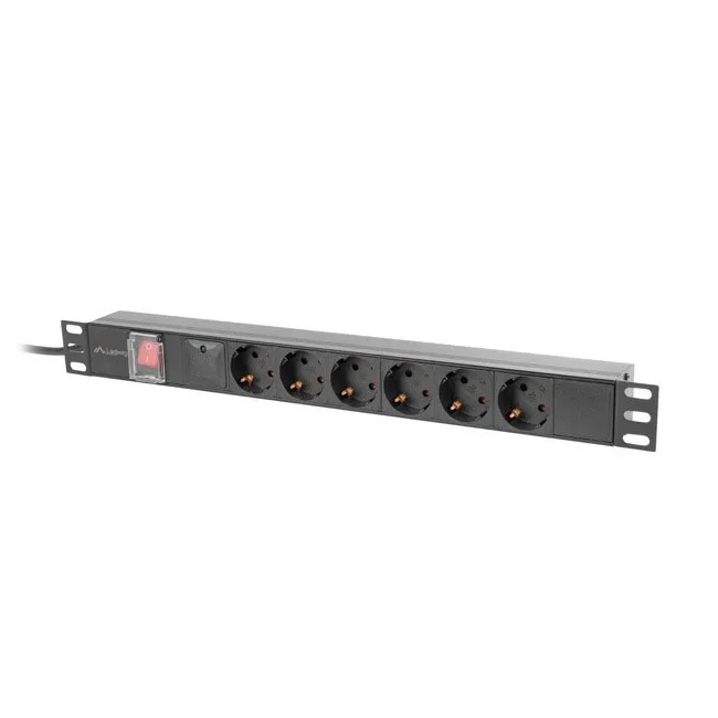 Lanberg Πολύπριζο Rack PDU-06F-0200-BK 1τμχ - Image 1