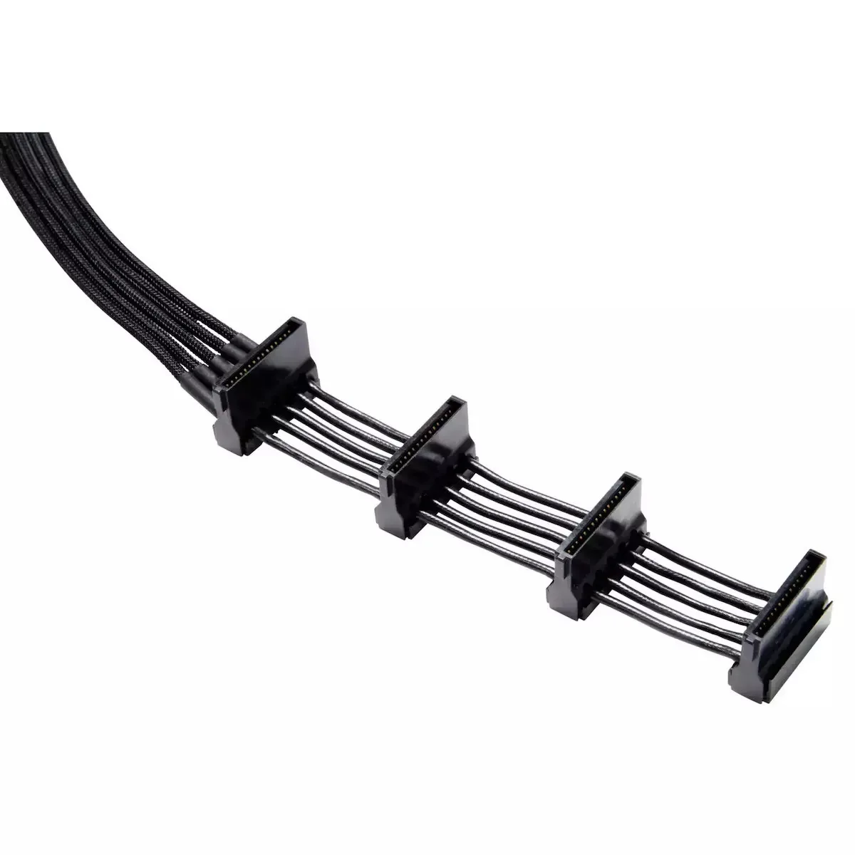 Be Quiet CS-3440 7-Pin SATA III - 3x 7-Pin SATA III Angle (90°) Cable 0.42m Μαύρο (BC022) - Image 1