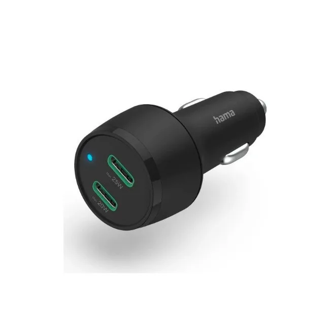 HAMA Φορτιστής Αυτοκινήτου 45W 2.25A με Θύρες: 2xType-C Μαύρος 00201632 - Image 1