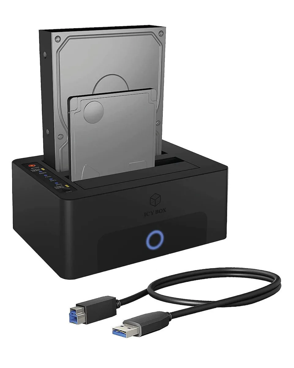 Icy Box Docking Station για 2 Σκληρούς Δίσκους SATA 2.5" / 3.5" με σύνδεση USB 3.0 (IB-1232CL-U3) - Image 1