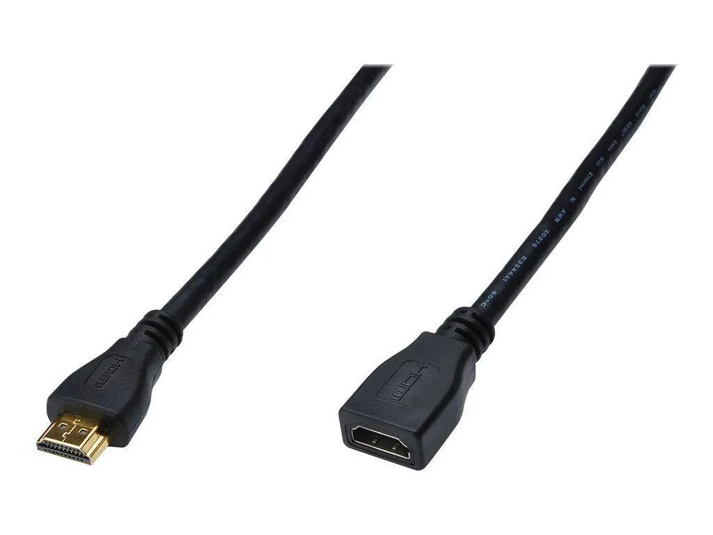 Digitus HDMI 1.4 Angle Cable HDMI male - HDMI female 5m Μαύρο AK-330201-050-S - Image 1