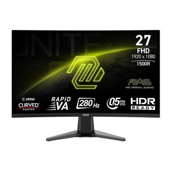 MSI MAG 276CXFDE VA Curved Monitor 27" FHD 1920x1080 280Hz με Χρόνο Απόκρισης 0.5ms GTG - Image 1