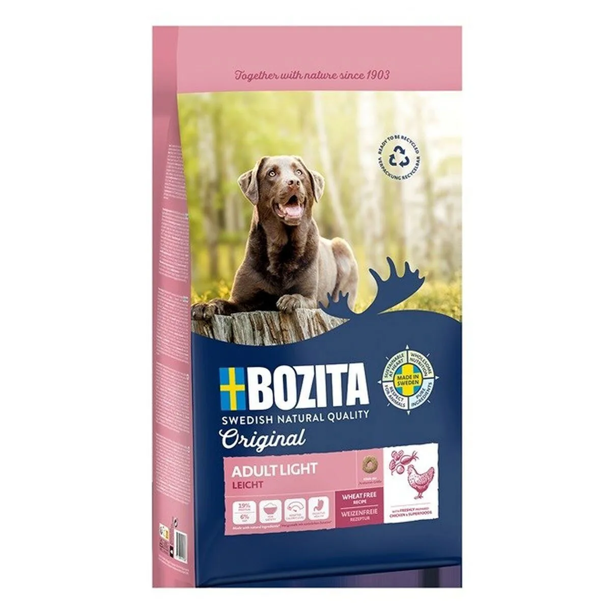 Bozita Original 12kg Ξηρά Τροφή Διαίτης, χωρίς Γλουτένη για Ενήλικους Σκύλους με Κοτόπουλο - Image 1