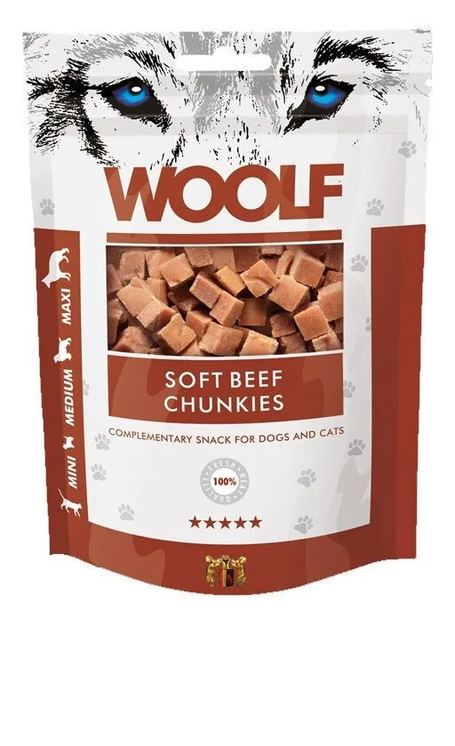 20250128151400_woolf_snacks_soft_beef_chunkies_mpiskoto_skylou_me_vodino_100gr Woolf Snacks Soft Beef Chunkies Μπισκότο Σκύλου με Βοδινό 100gr - Image 1