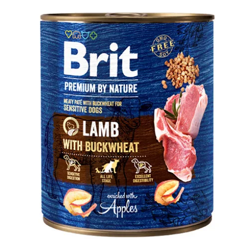 20250129170219_brit_premium_ygri_trofi_skylou_me_arni_400gr Brit Premium by Nature Υγρή Τροφή Σκύλων σε Κονσέρβα με Αρνί χωρίς Σιτηρά & Γλουτένη 400gr - Image 1