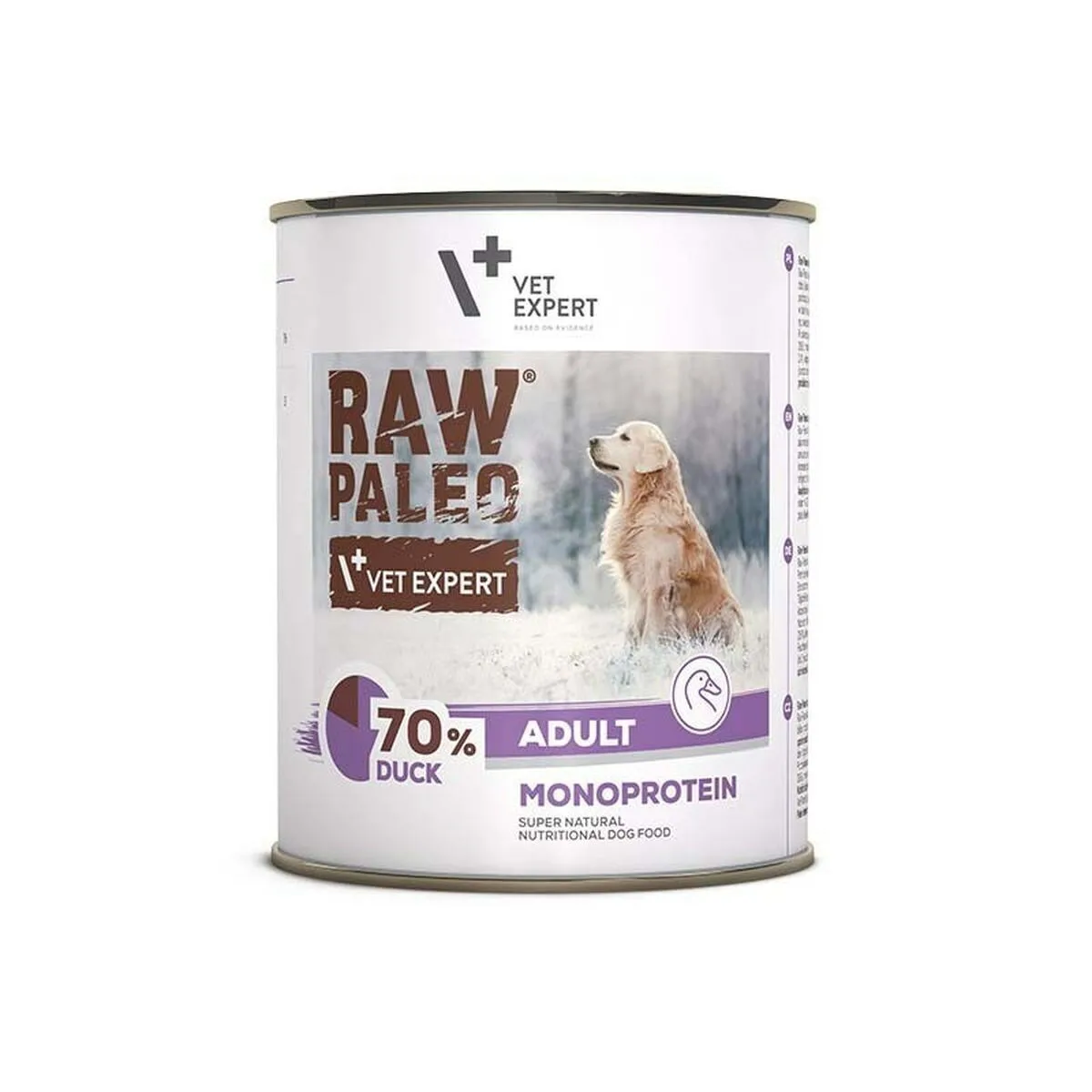20250129174620_vetexpert_ygri_trofi_skylou_me_papia_choris_glouteni_se_konserva_800gr_s91105317 VetExpert Raw Paleo Υγρή Τροφή Σκύλων σε Κονσέρβα με Πάπια χωρίς Σιτηρά & Γλουτένη 800gr - Image 1
