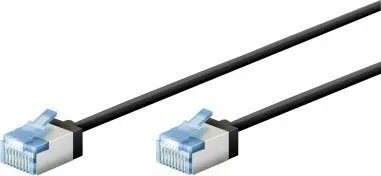 Goobay U/FTP (STP) Cat.6a Καλώδιο Δικτύου Ethernet 1m Μαύρο 1τμχ 74318 - Image 1