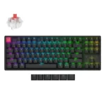 Keychron K8 V2 K8X-J1 Ασύρματο Gaming Μηχανικό Πληκτρολόγιο Tenkeyless με Keychron Super Red διακόπτες και RGB φωτισμό (Αγγλικό US) Aluminum Frame