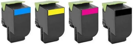 Lexmark 80c2s Συμβατά Τόνερ Bk C M Y 802s Multipack Cx310 Cx410 Cx510 Lexmark Cx Series Cx410de Cx410dte Cx410e Cx510de Cx510dew Cx510dhe Cx510dthe Cx310n Cx310dn 80c2s 802s - Image 1